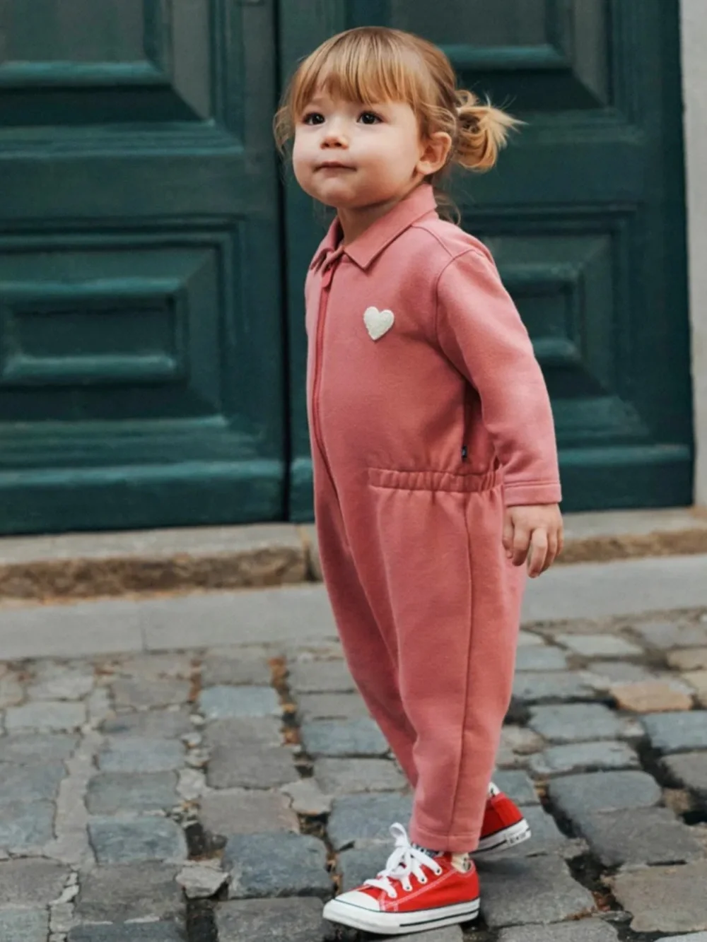 Petit Bateau girls organic cotton pink onesie Size 6 Month NWT